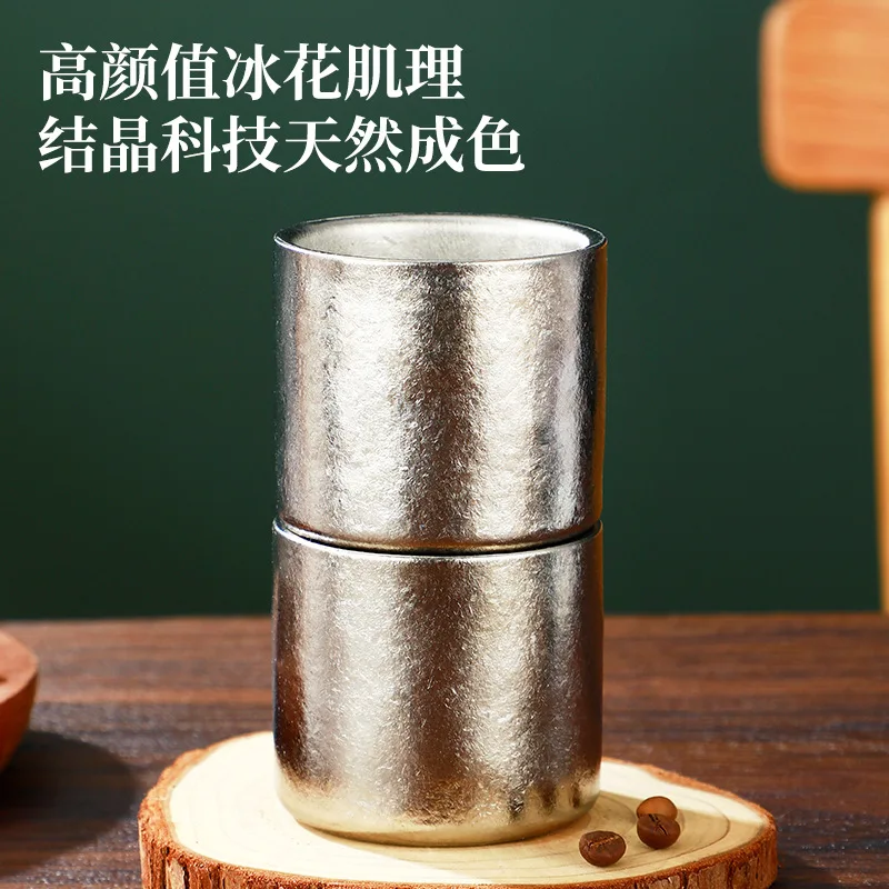 100ml Double-Layer Titanium Insulated Mug - Anti-Scalding, Antibacterial, Fresh-Keeping