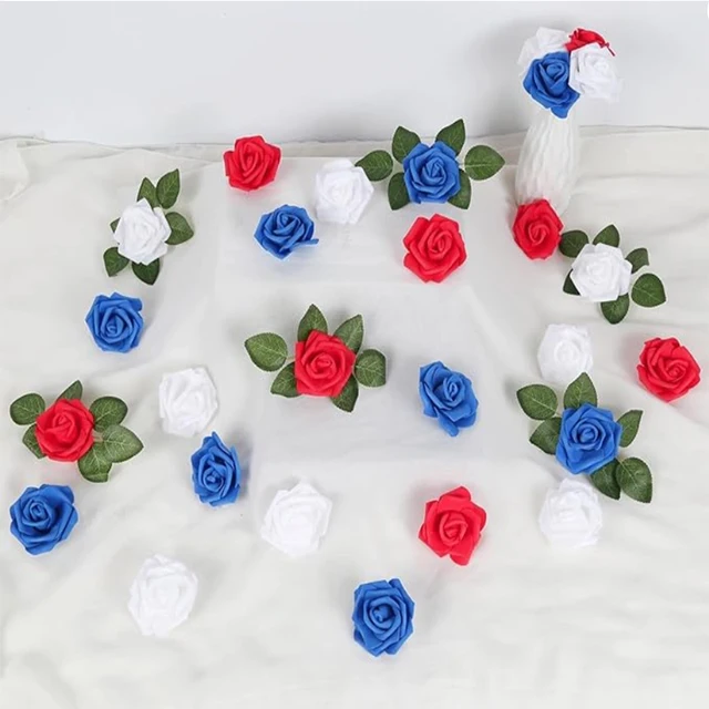 Roses artificielles en mousse PE, 10/20/50 pièces, fausses fleurs pour la maison, la salle, la fête de mariage, Halloween, Thanksgiving, décor de noël 4