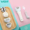 VGR Epilator 5 In 1 Electri Women Epilator Female Shaver Leg Body Hair Remover Lady Bikini Trimmer Facial Cleaning Massage V-703 6