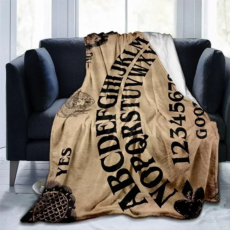 Winter Kid's 3d Printed baby blanket Cat Skulls Ouija Board Witchy Premium babes carpet Gothic Home Decor Quilt for Children 5