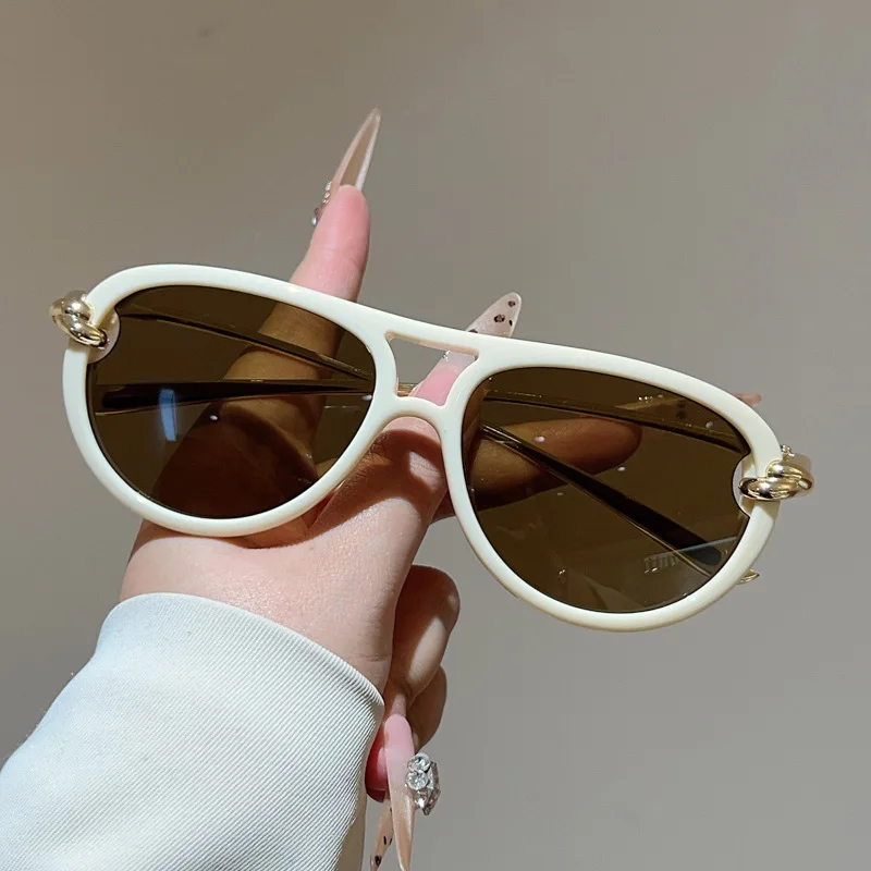 Neue Sonnenbrille mit Legierungsgestell in Schwarz-Grün-Verlauf für Damen, Vintage, klein, quadratisch, sexy Sonnenbrille, Damen-Outdoor-Brille, UV400 – Detail 16