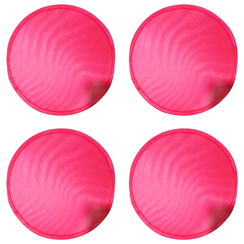 

4X Foldable Round Fan-Red Promotion
