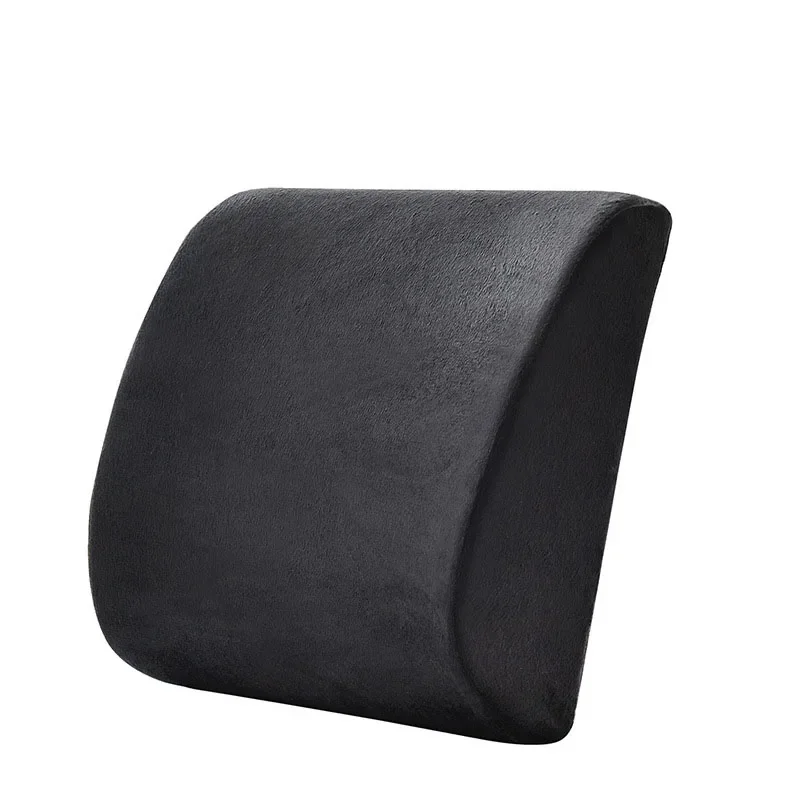 2024 Cushion Office Memory Foam Waist Cushion Slow Rebound Car Cushion Chair Waist Pillow Velvet Bamboo Fiber Waist Cushion Set 2