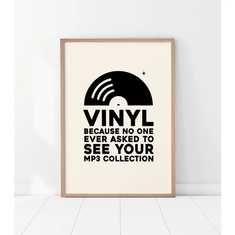 Vintage Vinyl Record Canvas Art - Minimalist Turntable Wall Decor