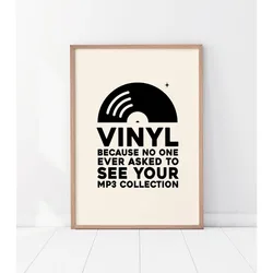 Vintage Vinyl Record Canvas Art - Minimalist Turntable Wall Decor - 40X60cm Unframed (5)