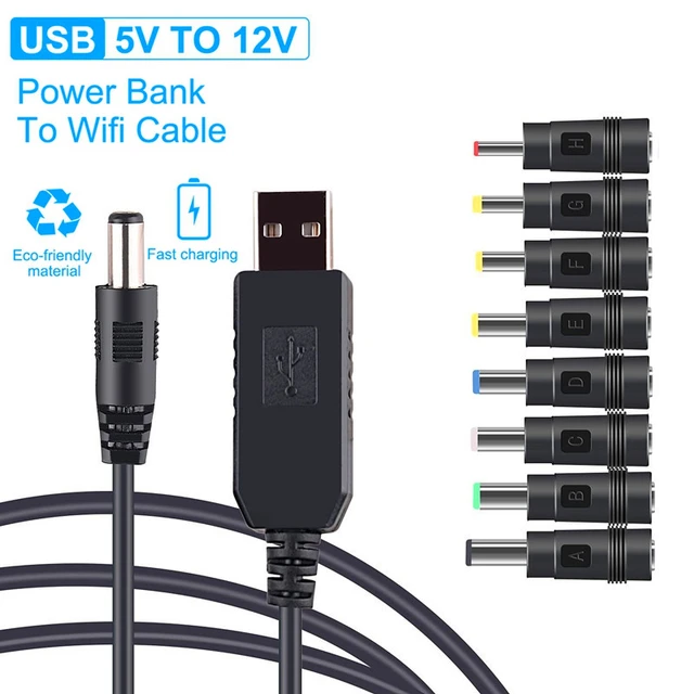 USB To DC Jack 5V To 12V USB Cable Power Boost Line Step UP Module Converter  Adapter Cord 2.1x5.5mm Plug For Wifi Router Speaker - AliExpress