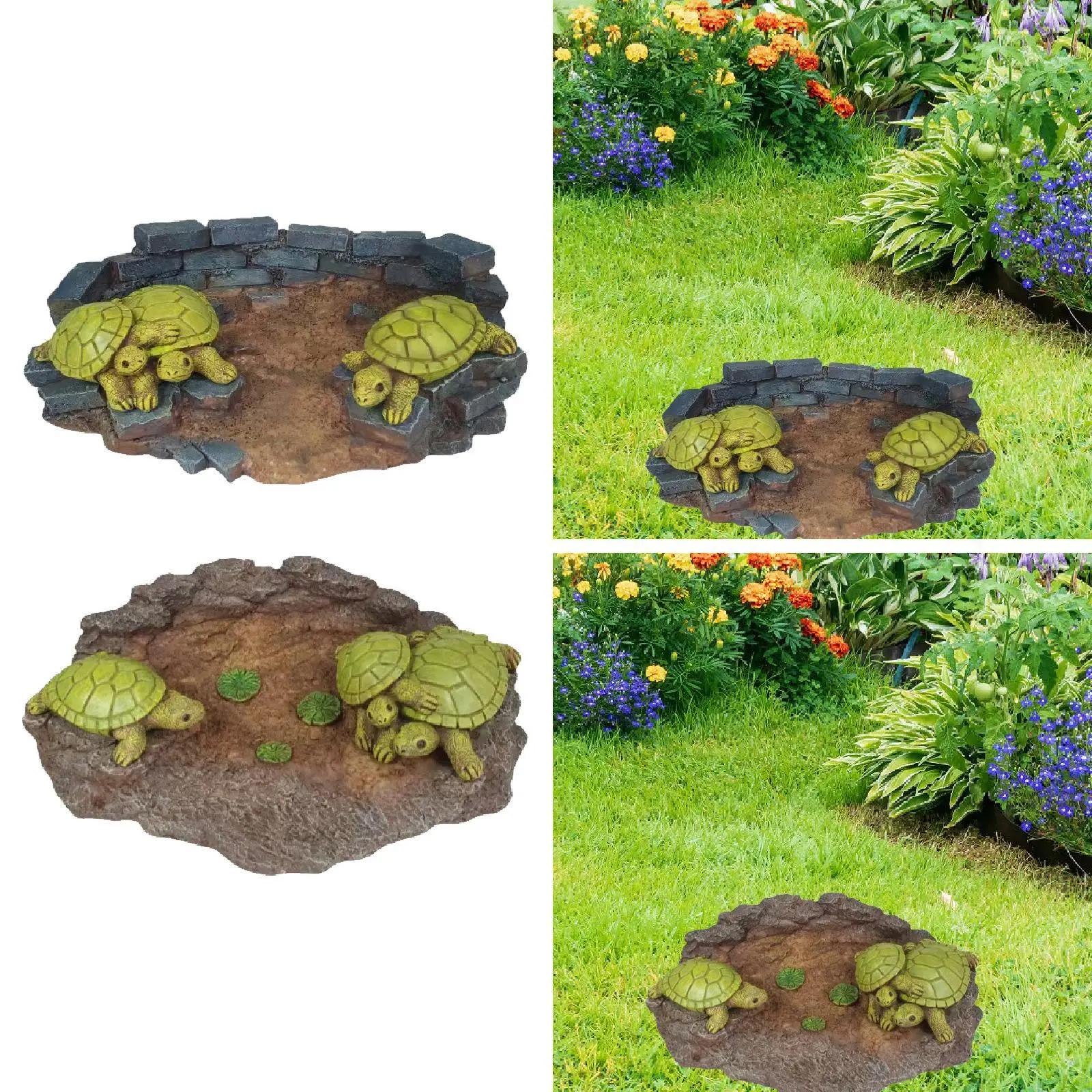 Gutter Downspout Yard Animal Sculpture Patio Decorative Turtle Splash Block