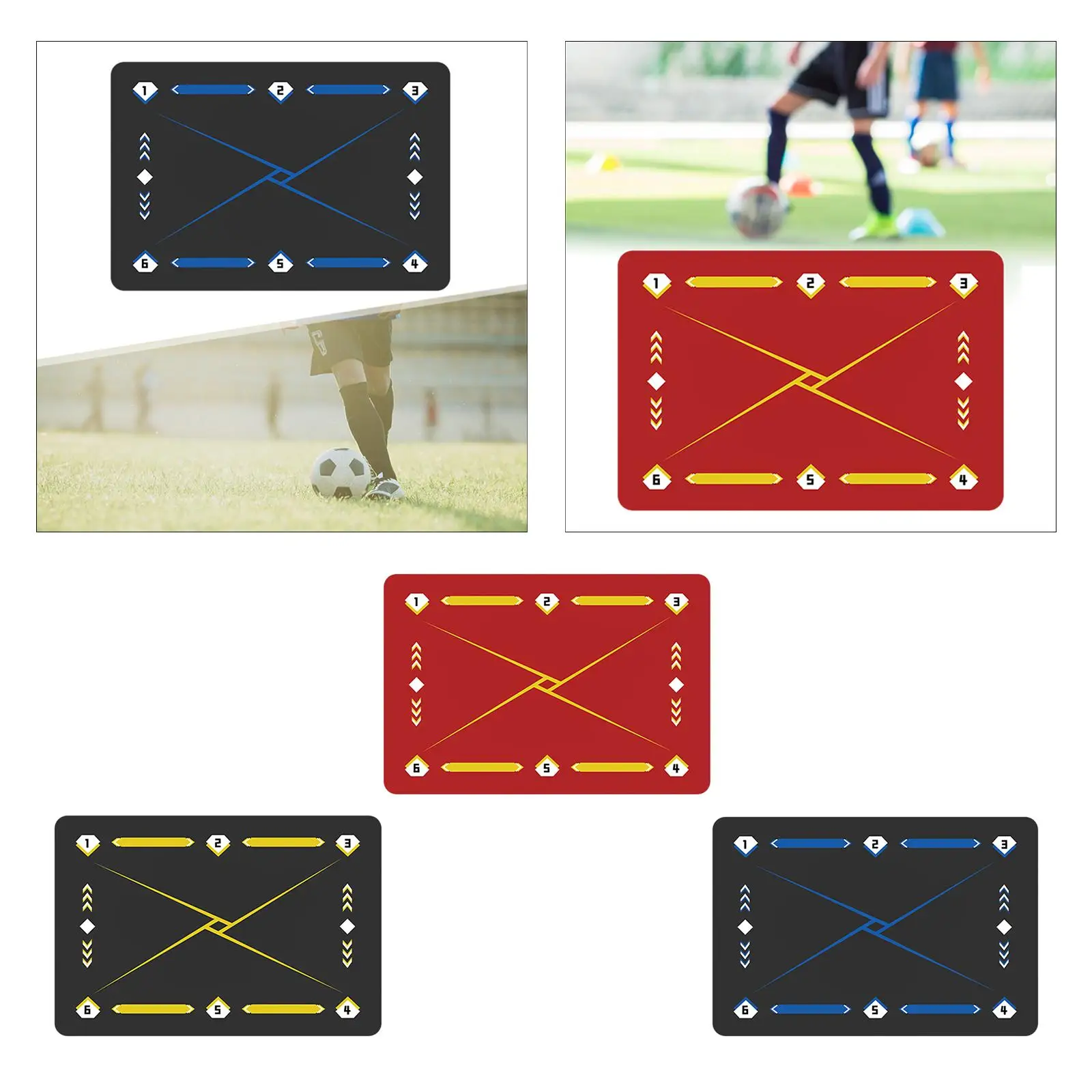 Football Footstep Training Mat Pad Shock Absorbing Ball Control Training for