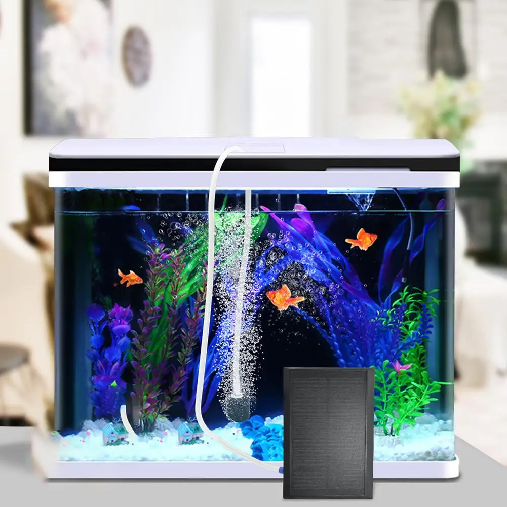 Fish Tank Oxygen Pump Aquarium Water Pump Air Pump Solar Aquarium Outdoor Fishing Oxygen Pump Rechargeable Oxygen For Fishing Fish Tranportation Pond Aerator 3.7v