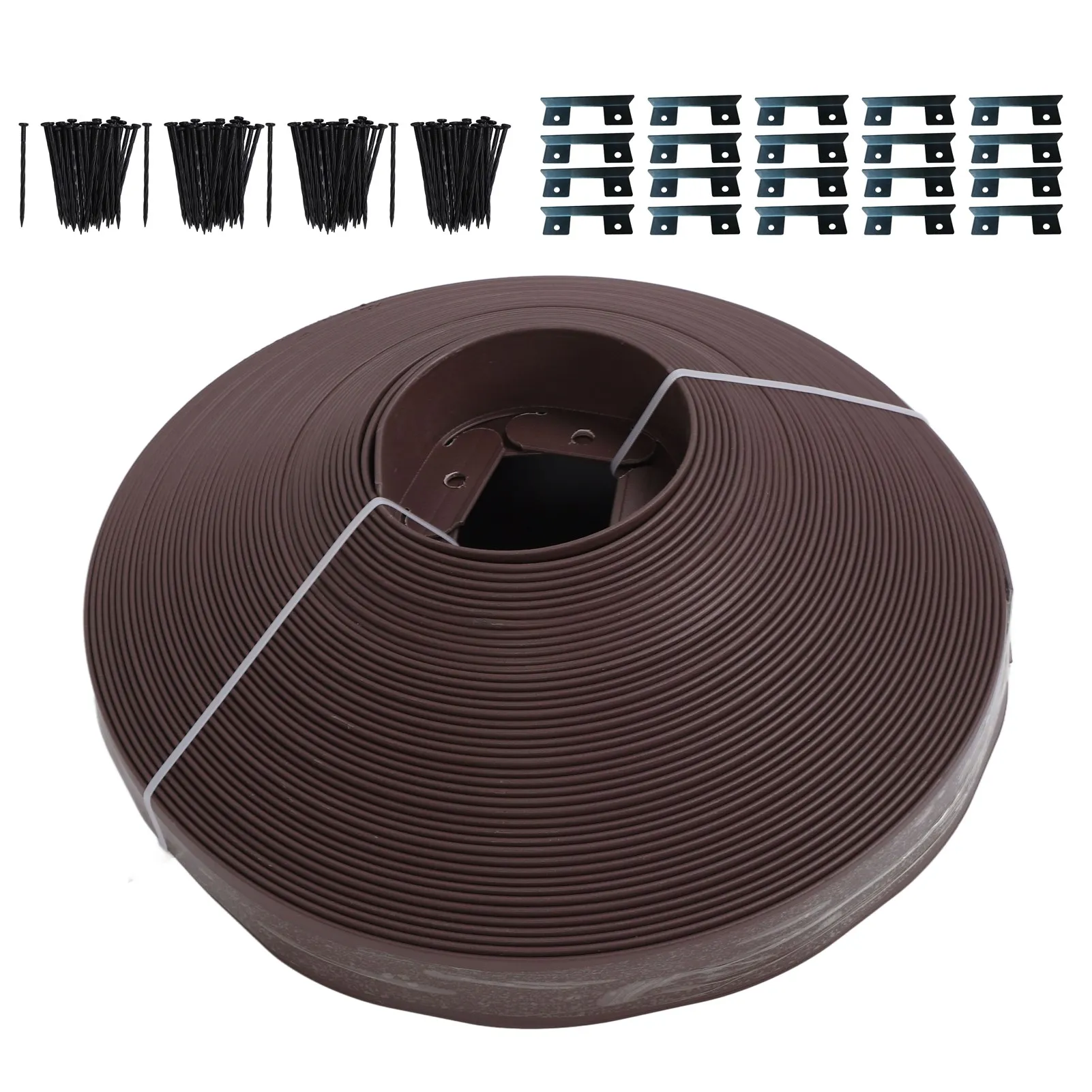 Landscape Edging Kit PE 40m Garden Border with Spikes for Lawn Flower Bed Grass Yard Coffee Landscape,Edging,Kit&sect;Garden,Landscap