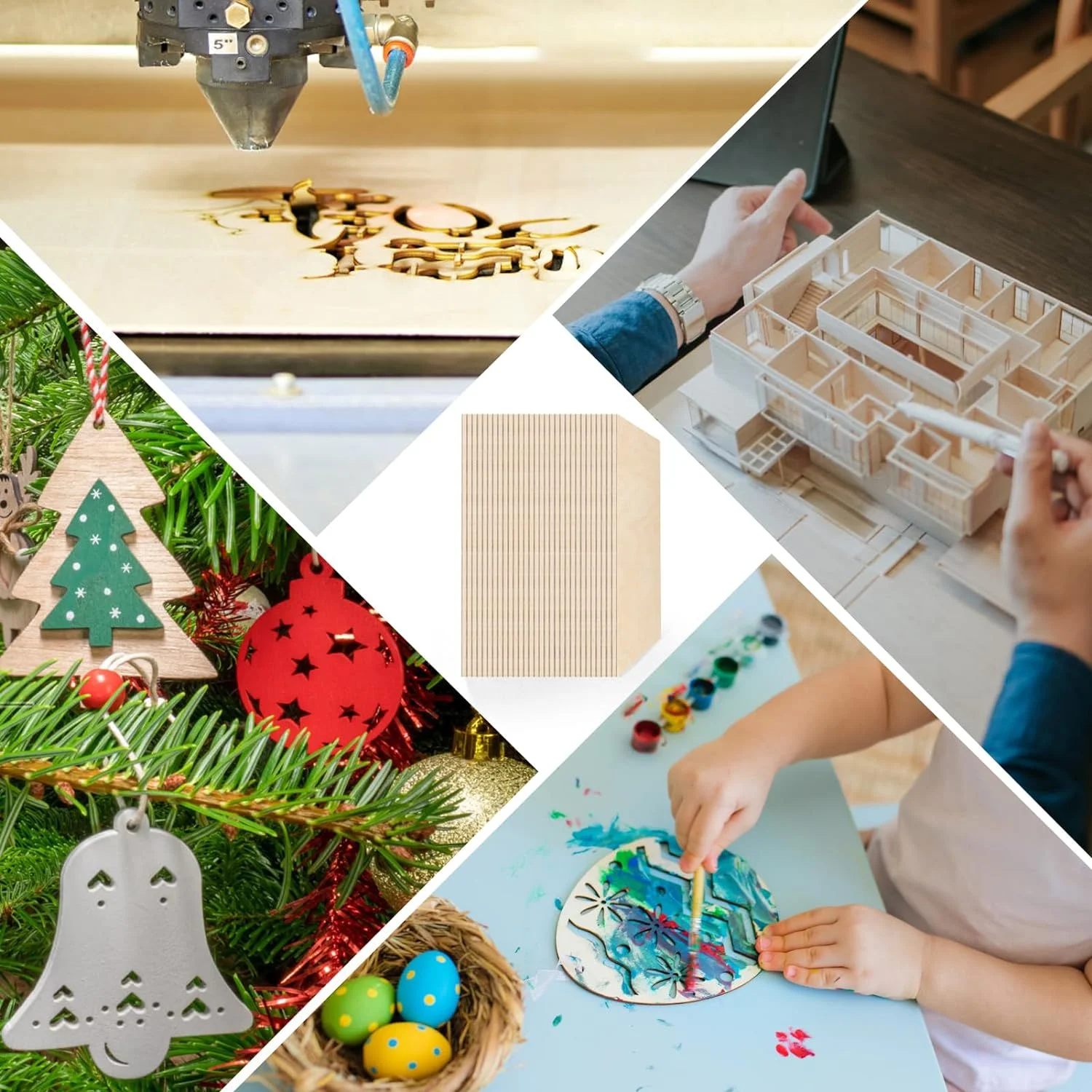 10 Pannelli Legno Tiglio 30x20cm - Per Fai Da Te, Modellismo E Incisione Laser - Foto 9