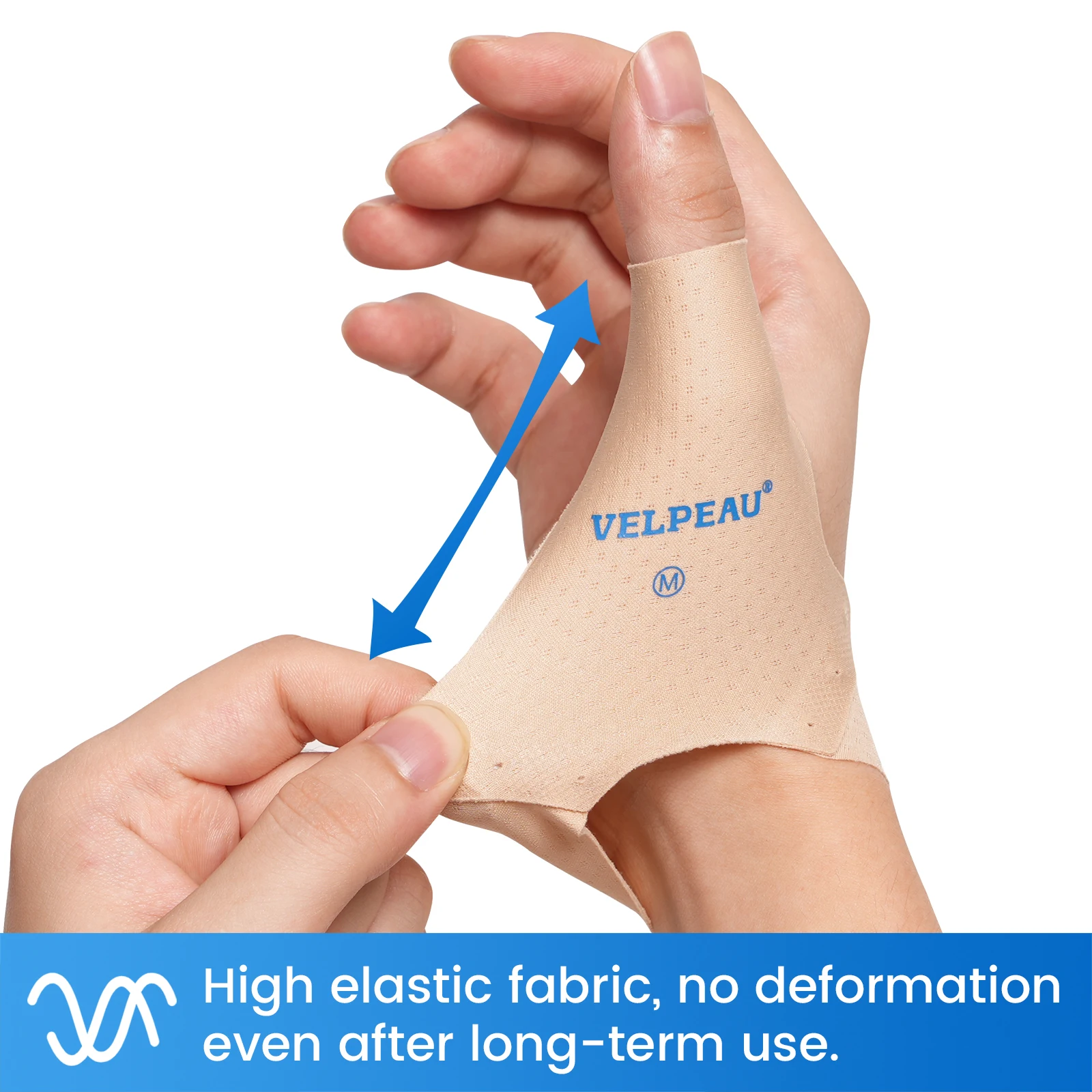 VELPEAU Elastic Thumb Support Brace for Arthritis, Tendonitis Pain Thumb Compression Sleeve Water-resistant and Breathable 3