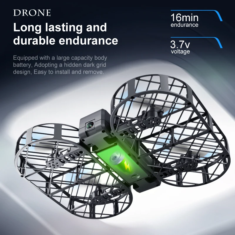 4DRC V38 Folding Drone 6K HD Camera Aerial Photography WIFI Grid Protection Gesture Photography RC Aircraft Kid's Toy