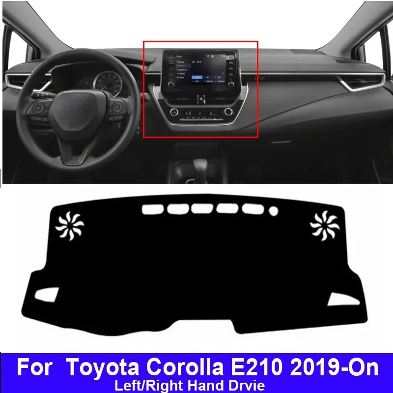 

For Toyota Corolla E210 2019 -On LHD RHD Auto Dashmat 2020 2021 Car Dashboard Cover Dash Mat Carpet Cape Sunshade Anti-dirty