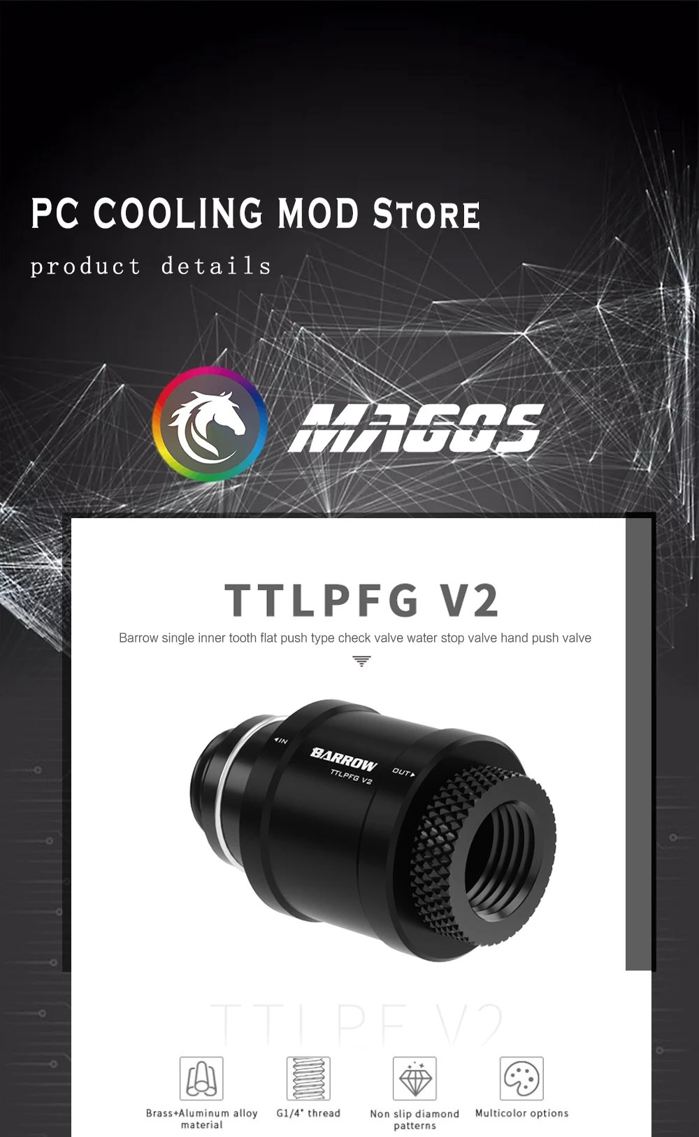 G1 4 Rosca M-F Flat Mão Tipo