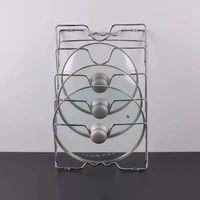 Support de rangement de cuisine, support mural pour couvercle de Pot suspendu, couvercle de Pot à cinq couches en métal sans rouille, support multifonctionnel pour couvercle de Pot, support de rangement 3