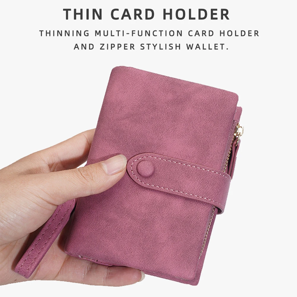 16-Card Slot Magnetic Folding Wallet with Zippered Coin Pocket and Wrist Strap, Large Capacity Multi-Functional Storage, Unisex Travel Card Holder