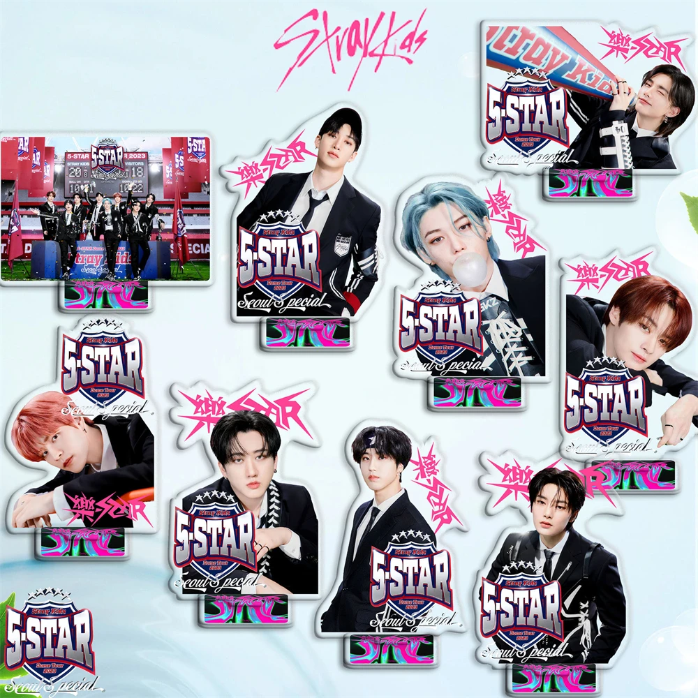 

KPOP Stray Kids Acrylic Stand Figure 5STAR Dome Tour 2023 Standing Model HyunJin Felix BangChan Bag Accessories Fans Collection