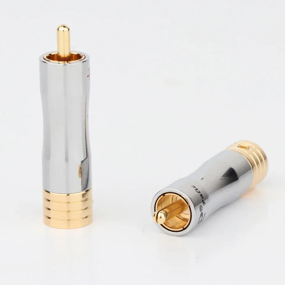 Star Line Gold Plated Tellurium Copper RCA Plug Connector 4pcs