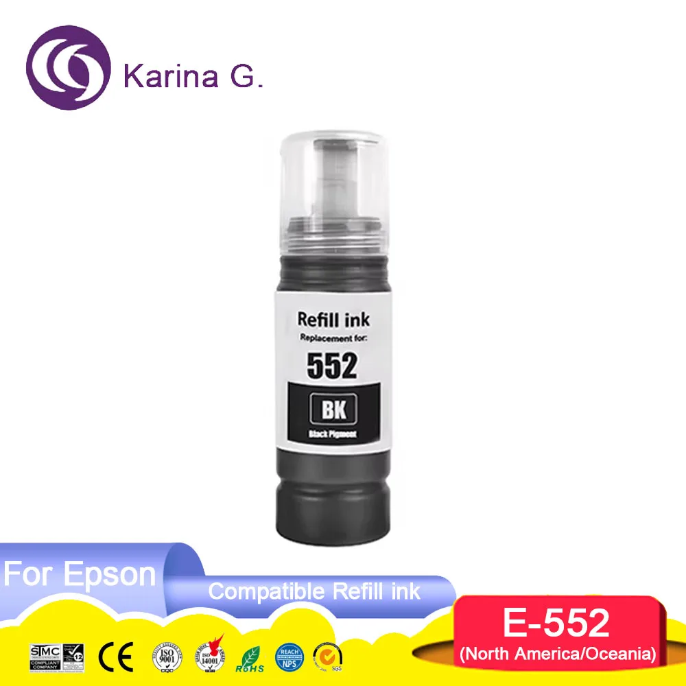 T552 552 Premium Color Compatible Bulk Bottle Water Based Refill Ink for Ecotan