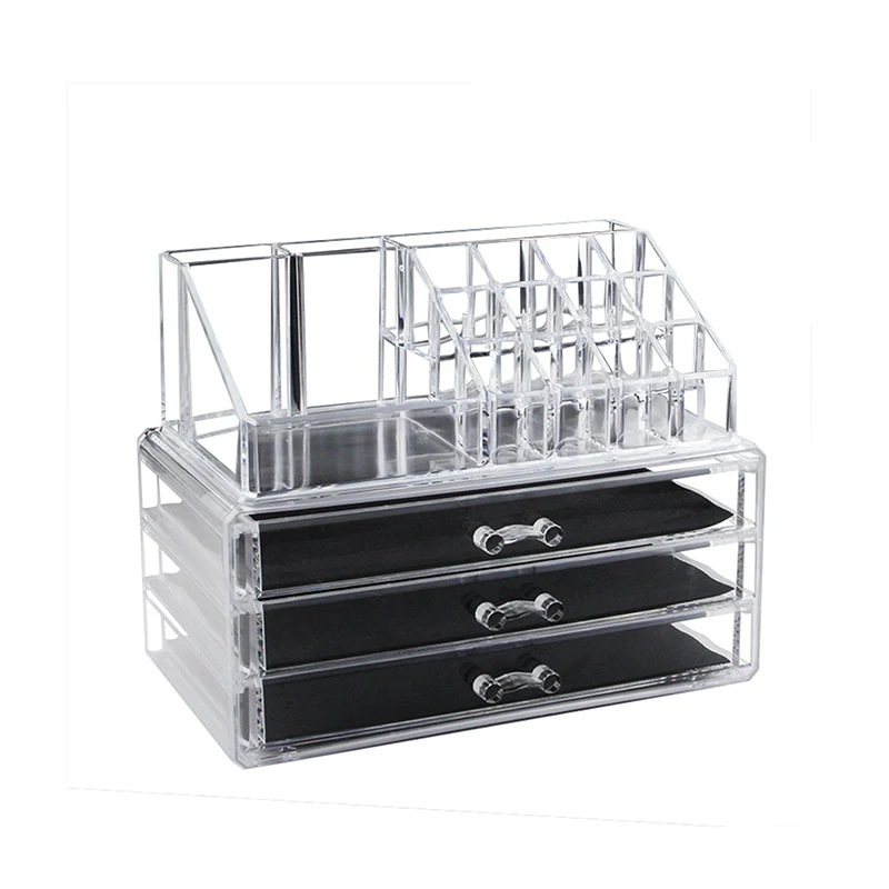 Desktop Cosmetics Display Stand lipstick Skincare Storage Box Acrylic Transparent Multi-layer Drawer Storage Rack, S#-M# Model 5