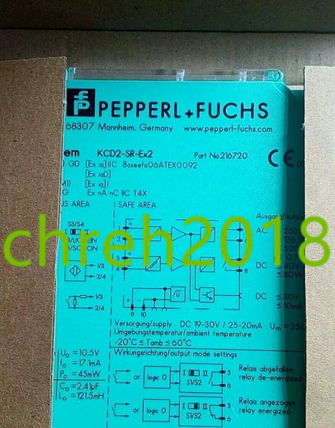 

1 шт. Новый в коробке перечный + Фукс P + F защитный забор KCD2-SR-EX2