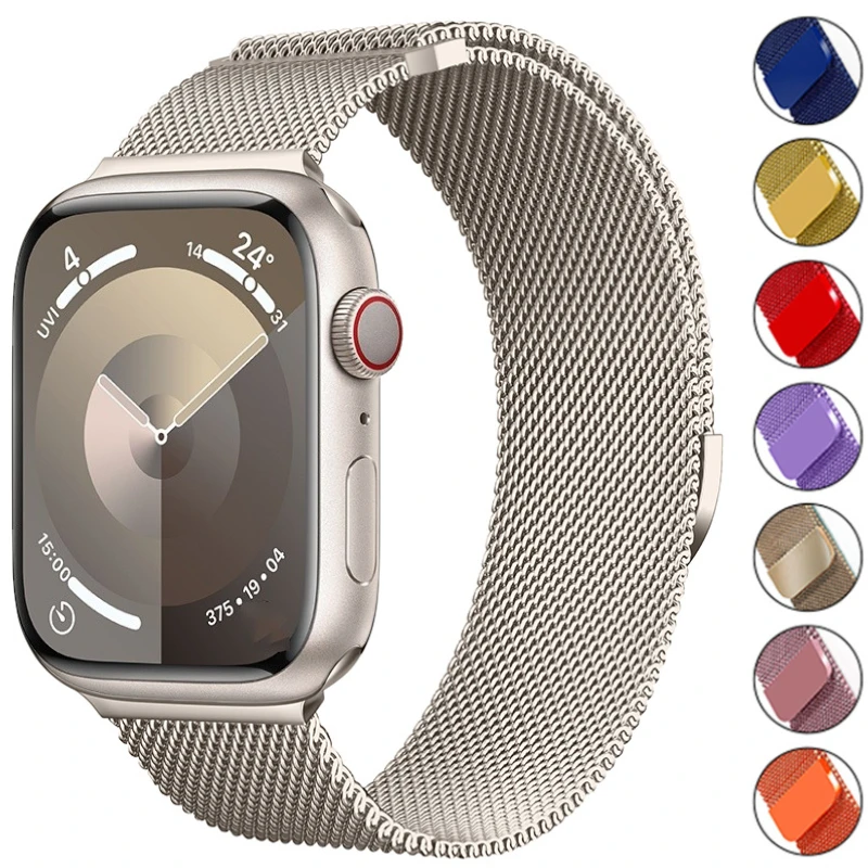 

Milanese Loop Strap For Apple Watch Band Ultra 49mm 9 8 7 45mm 41mm Metal Magnetic Bracelet iWatch 6 5 4 SE 44mm 40mm 42mm Belt