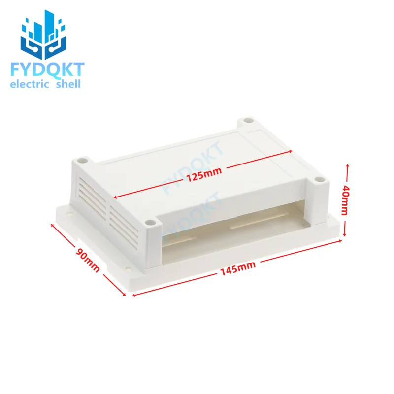 1pcs 145x90x40mm ABS Plastic PLC Industrial Control Box Power Supply Case Guide Rail Type Instrument Shell electronic enclosure case electrical box electrical distribution box