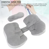 Pregnancy Pillow U Shaped Waist Support Side Sleeping Pillow Belly Support Multifunctional Maternity Pillow Grey 6