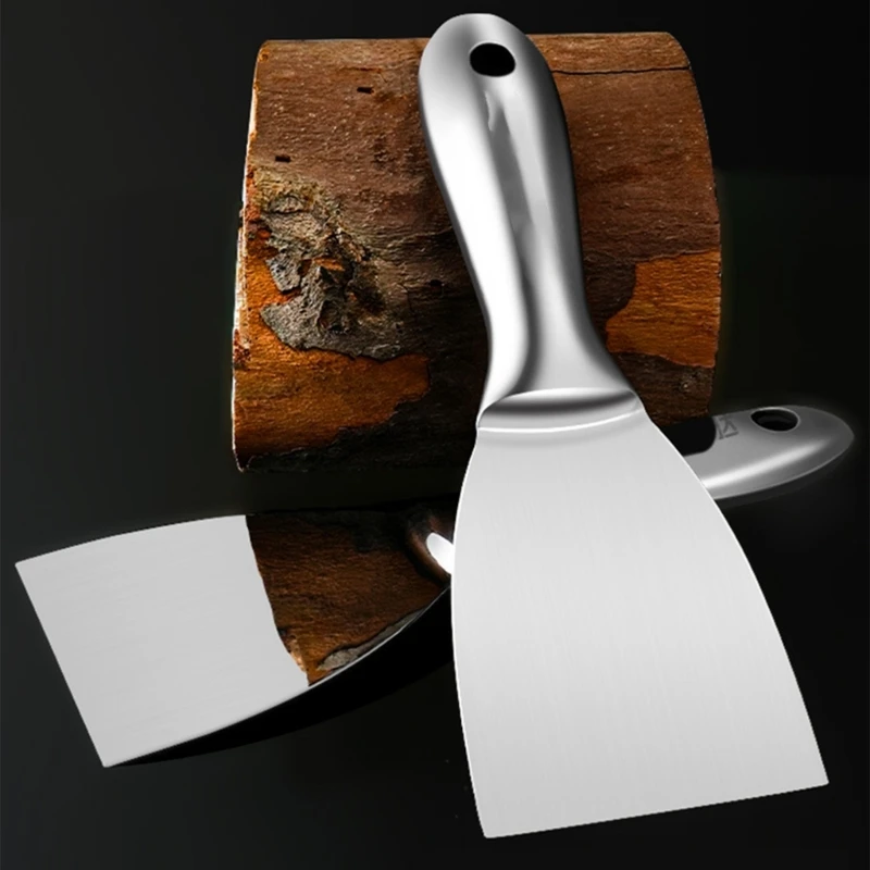Metal Joint Knife Stainless Steel Scraper Comfortable Grip for Home Renovation Advertisement Wallpaper Removal 3