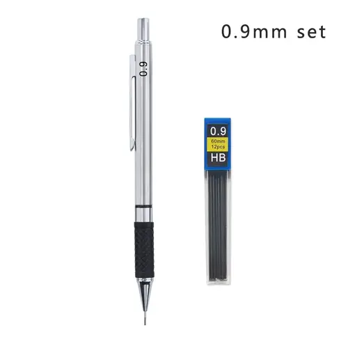 Metal Mechanical Pencil Set with Pencil Grip, Leads Art Drawing Student Office Supplies 0.5/0.7/0.9/2.0mm Automatic Pencil - Image 10