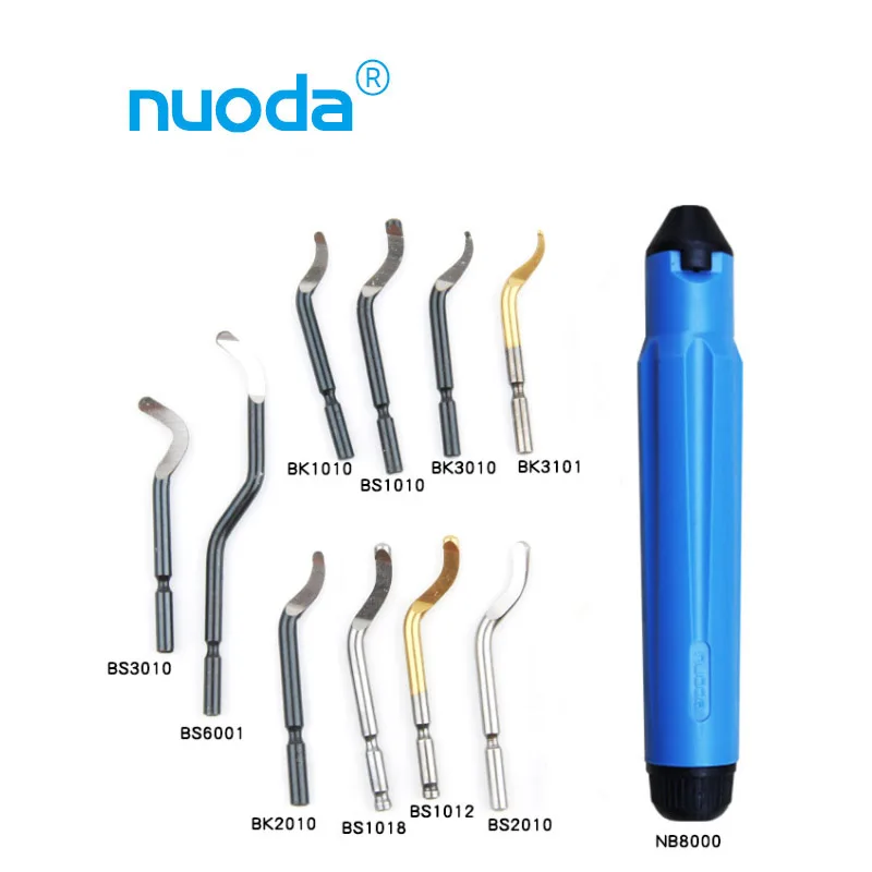 1 Set Tools Fixed Handle Plastic Burr Pocket Knife NB1100 Scraper+10pc BS1010 Mixed Blades Trimming Neaten Deburring Head Cutter trimming knife eo2000 hand burr edge scraper pipe trimmer plastic metal wood deburring tools rough edge remover