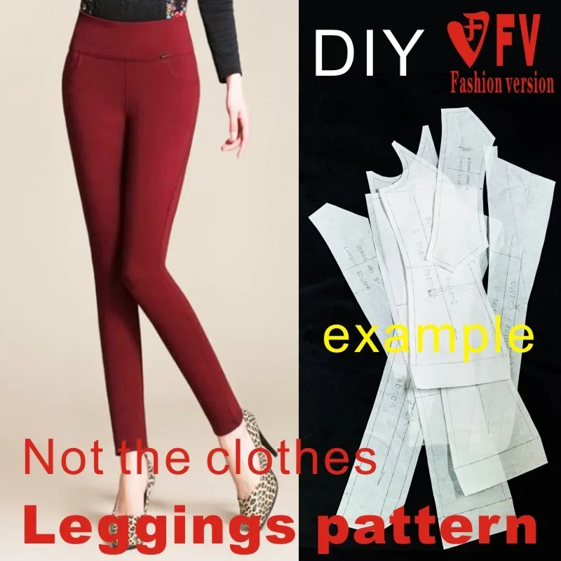 Pants sewing pattern The trousers pattern High elastic leggings BCK-27 sewing template