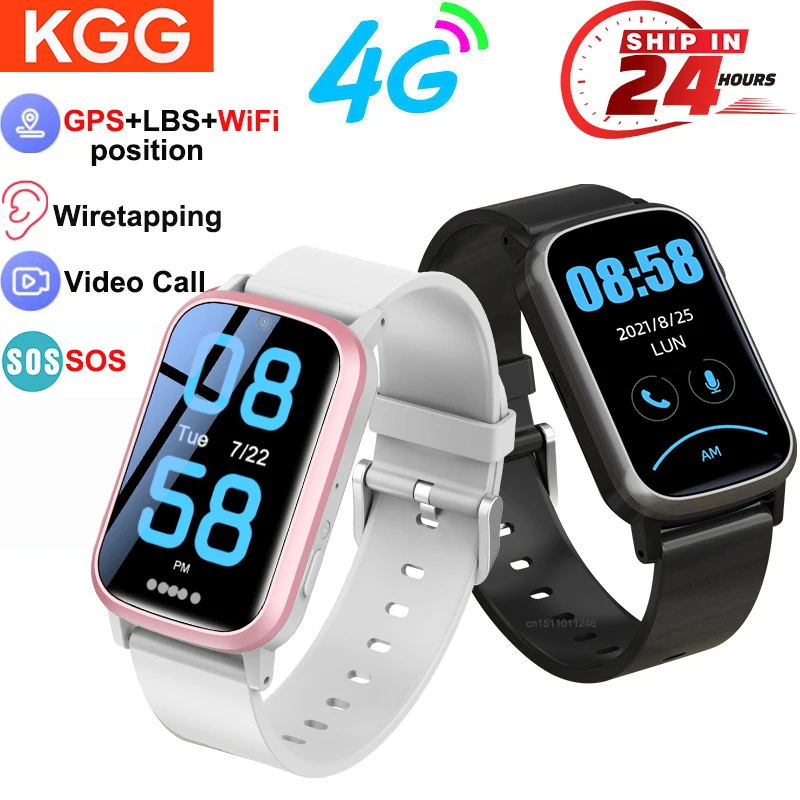4G 키즈 스마트 워치 폰 GPS WIFI LBS 실시간 위치 영상 통화 시계 SOS SIM 카드 방수 어린이 스마트 워치 카메라