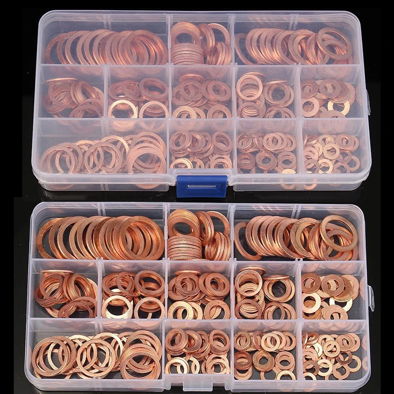 Republe 80PCS Solid Copper Crush Washers Spacer