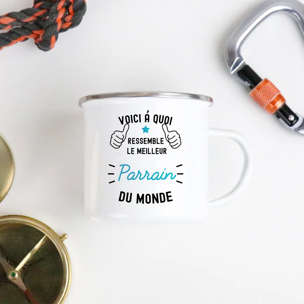 Premium Enamel Mug with Handle - Perfect Gift for the World's Best Godfather
