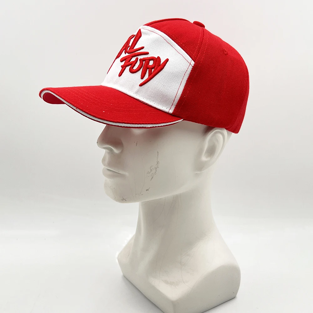 King of Fighters Fatal Fury Terry Bogard Cosplay Baseball Caps Cosplay Adjustable Red Embroidery Hat Unisex Accessories Prop baseball caps