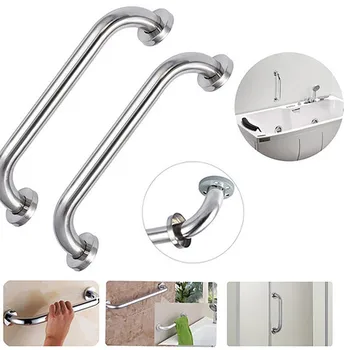 300/400/500mm Shower Grab Bars Stainless Steel Handrail Aid Safety Hand Handle Towel Rail Bathroom Hardware 1
