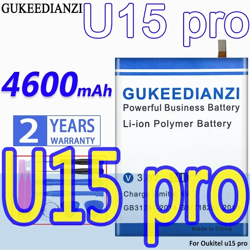 

High Capacity GUKEEDIANZI Battery 4600mAh For Oukitel U15 Pro