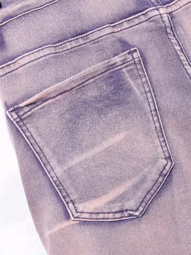 Men's Casual Street Style Slim Fit Ripped Jeans Distressed High Stretch Denim Pants for Spring Summer