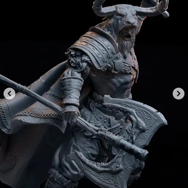 Viking God Of War Resin Figure 1/24 Scale 80mm Overall Height Assembled Model Kit Unassembled Diorama Unpainted Figurines Toys 5