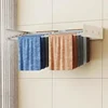 Upgrade Drying Rack Clothing,Clothes Drying Rack Wall Mounted,Laundry Drying Rack Wall Mount,6 Aluminium Poles,with Hooks 4