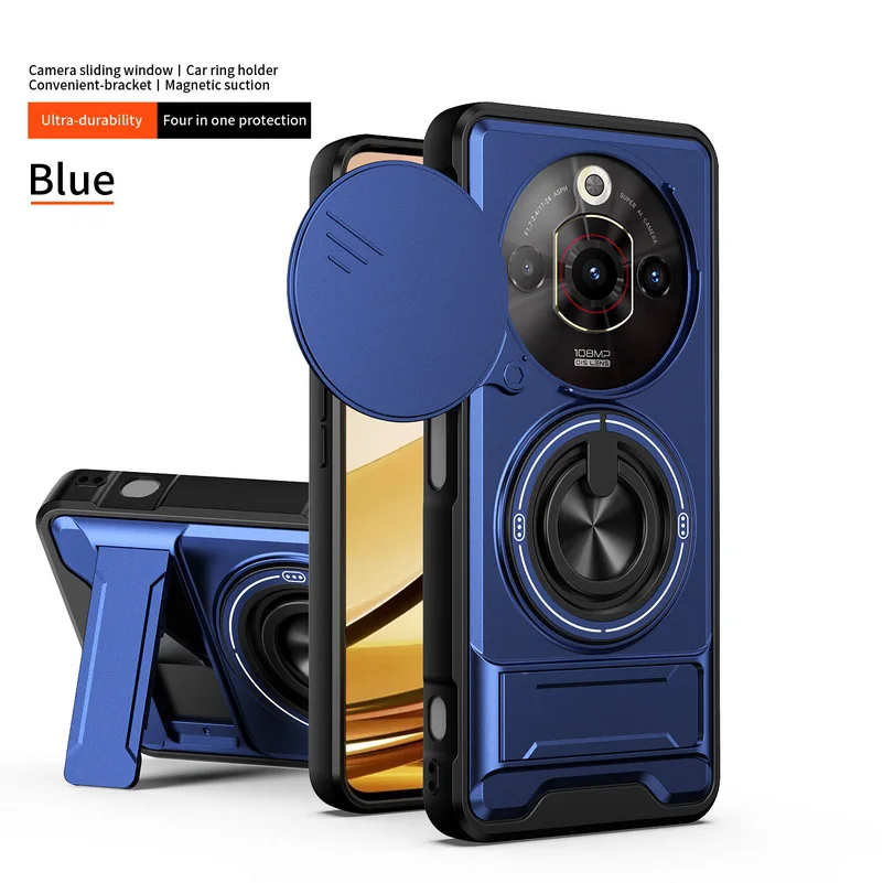 Dual-Function Ring Grip with Built-in Magnetic Car Holder Phone Case