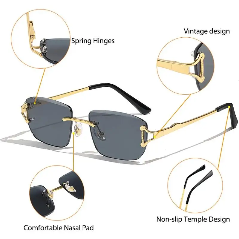 HBK Fashion Ovale Herren-Sonnenbrille UV400 Unisex Personalisiertes Design Party- und Urlaubssonnenbrille Ideal als Geschenk – Detail 5
