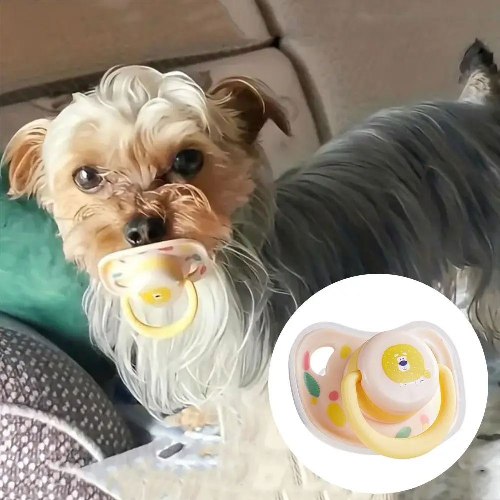 

Practical Pet Calming Pacifier Soft Silicone Dog Teeth Resistant Toy Chew Toy Cat Molar Bite H0F4