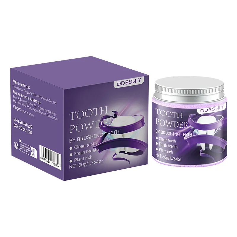 Polvere sbiancante per denti, rimozione profonda delle macchie, pulizia dei denti gialli, sbiancamento naturale, alito fresco, gusto menta, per uomini e donne - immagine 6
