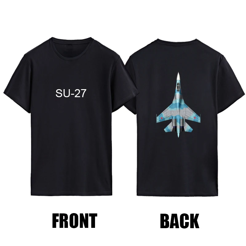 

Su-27 Multirole/air Superiority Fighter Cotton T-shirts 1982-present Humor Y2k Tops Casual Street Fashion Hipster Breathable