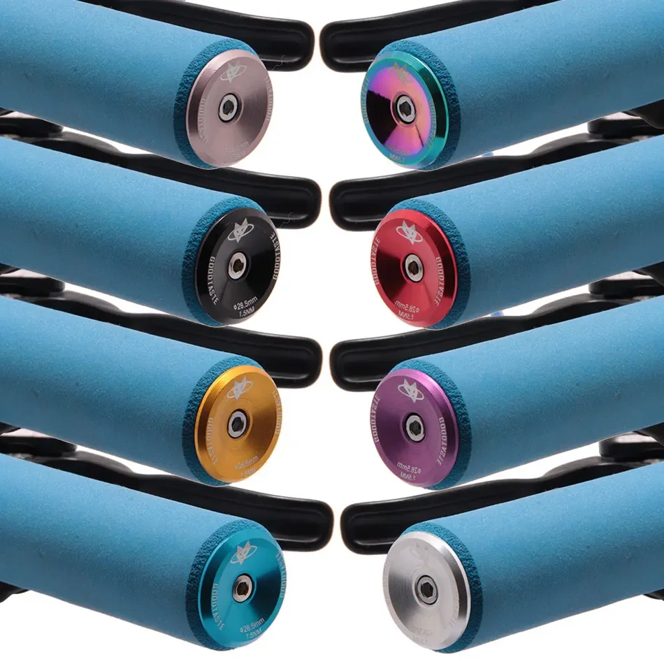 Bicycle handlebar grips cap end plugs Road Mountain Bike Handlebar Cap Bicycle Handle Bar End Plugs Inflated Aluminum Alloy Lock Plug One Pairs Mtb Accessories
