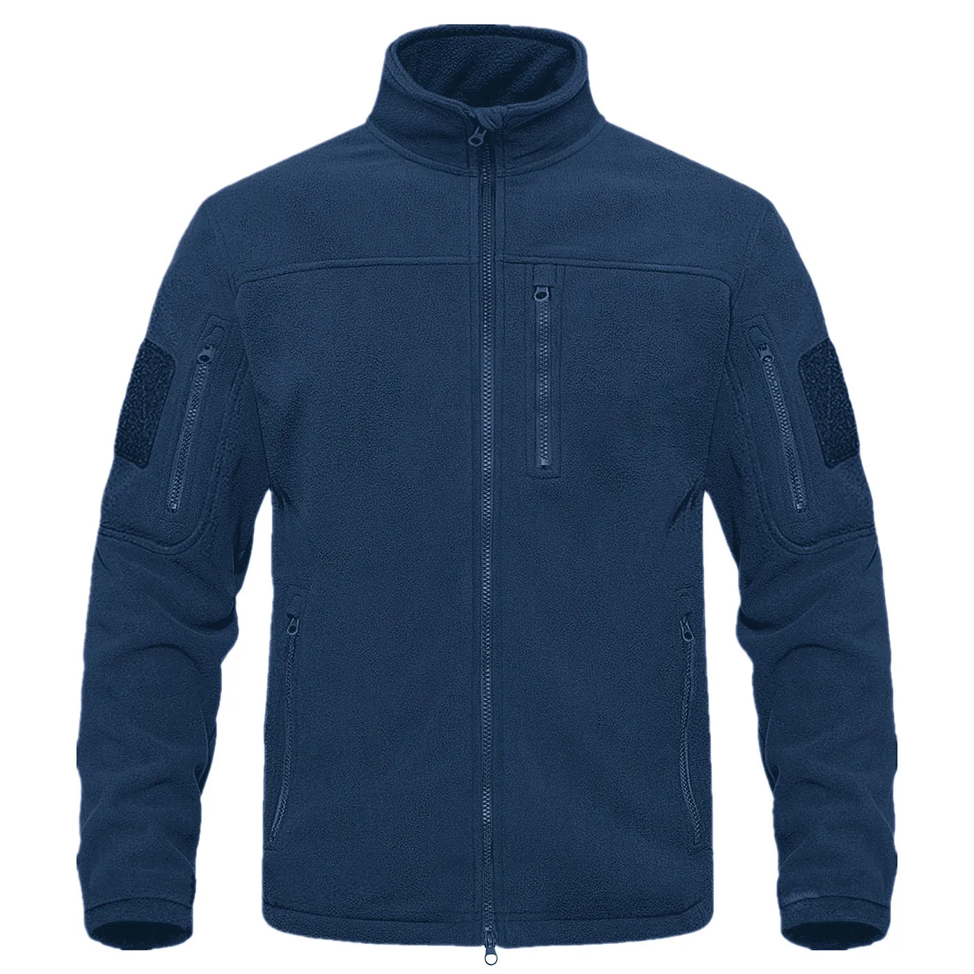 Outdoor Sports Full Zip Hiking Jackets Men's Outdoor Camping Fleece Jacket Coats  Zipper Pockets Tactical Work Outwear Overcoat