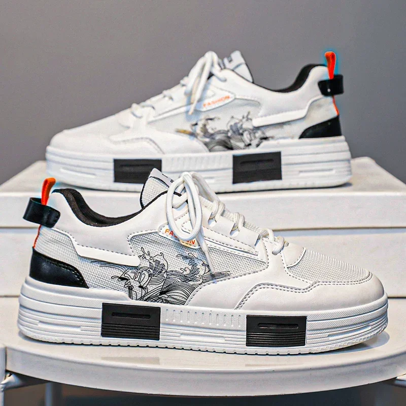 2023 Men Women casual Shoes Male Platform Sneakers Girls Casual kateboarding Shoes flats 3D graffiti